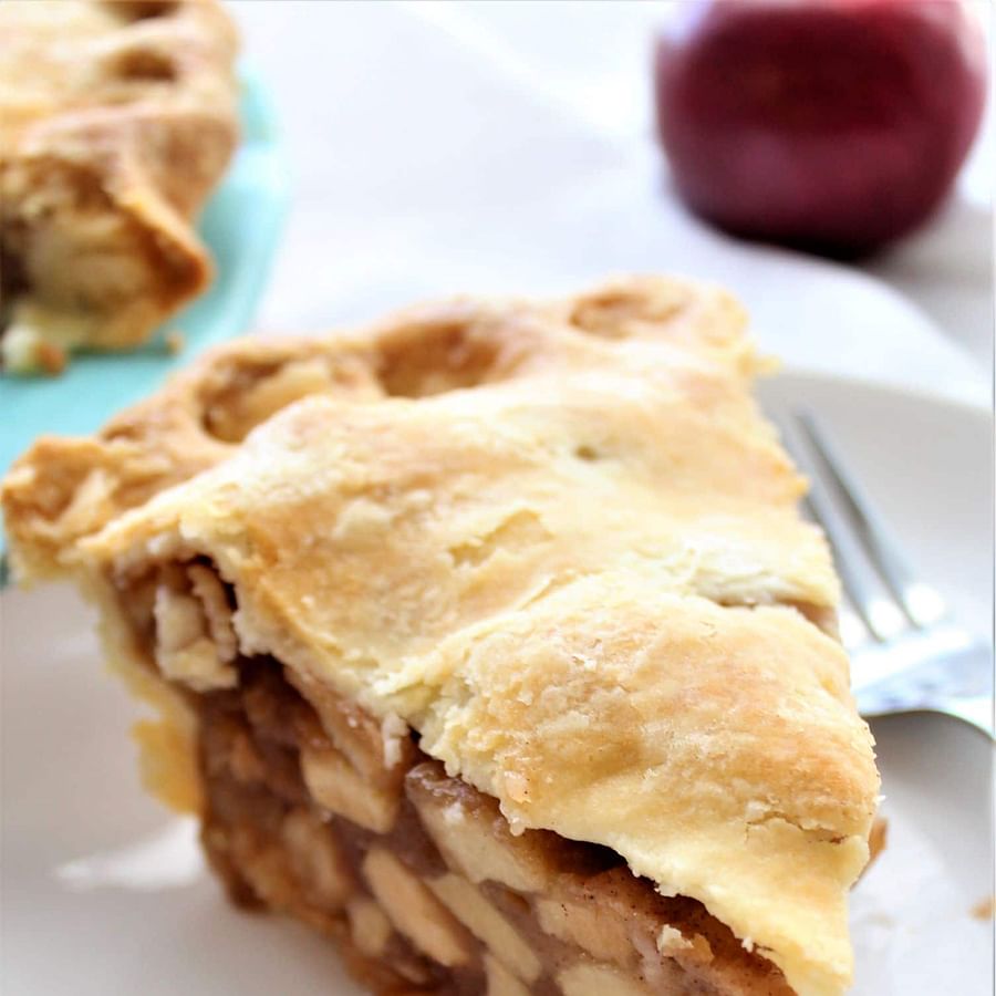 Delicious golden-brown gluten-free apple pie fresh from the oven