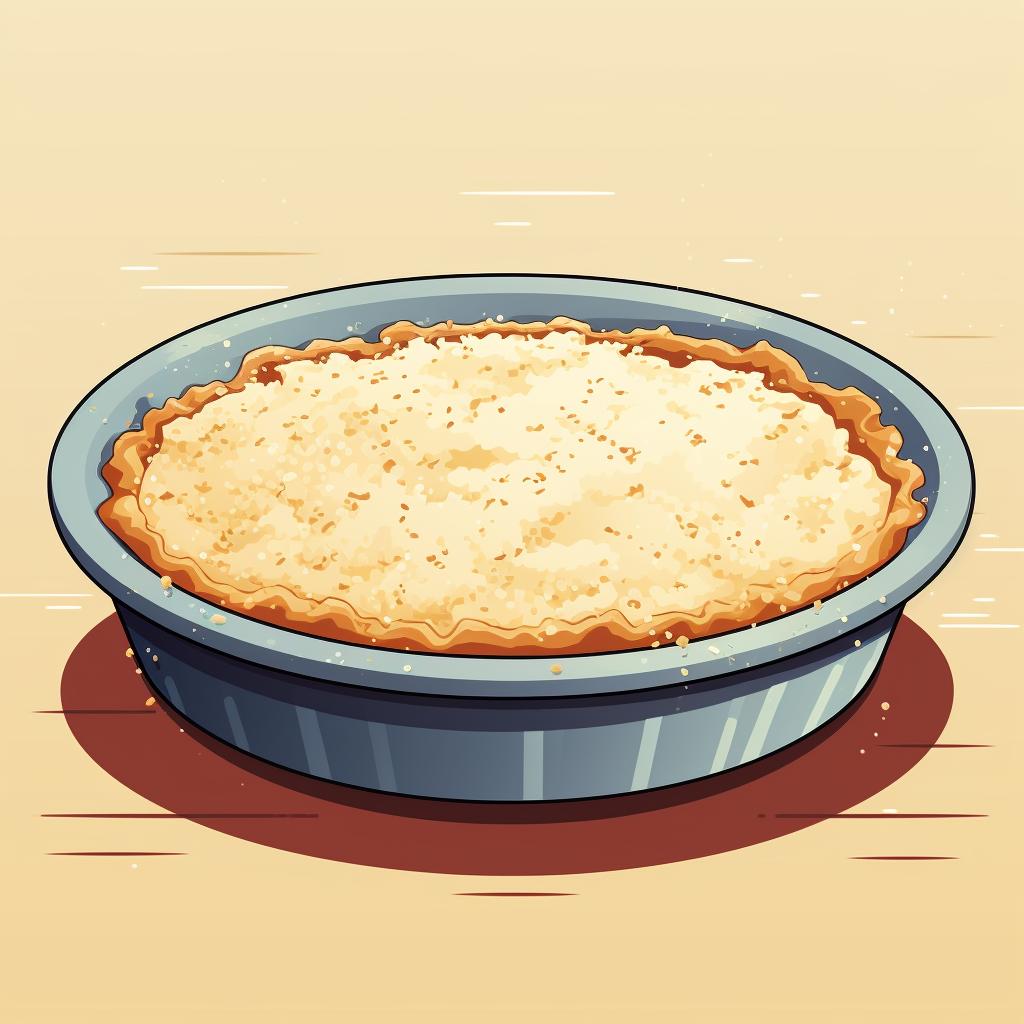 Pie dish lined with gluten-free pie crust