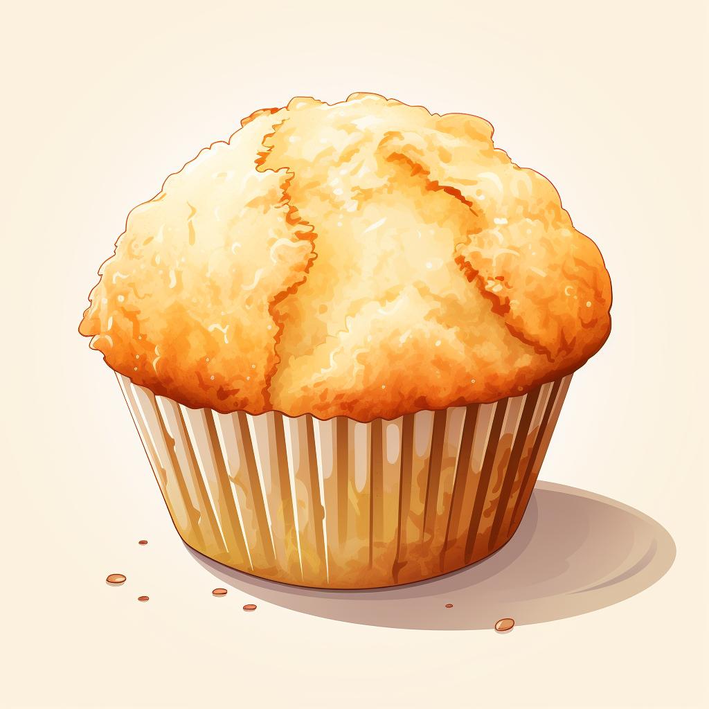 A close-up of a fluffy gluten-free muffin.