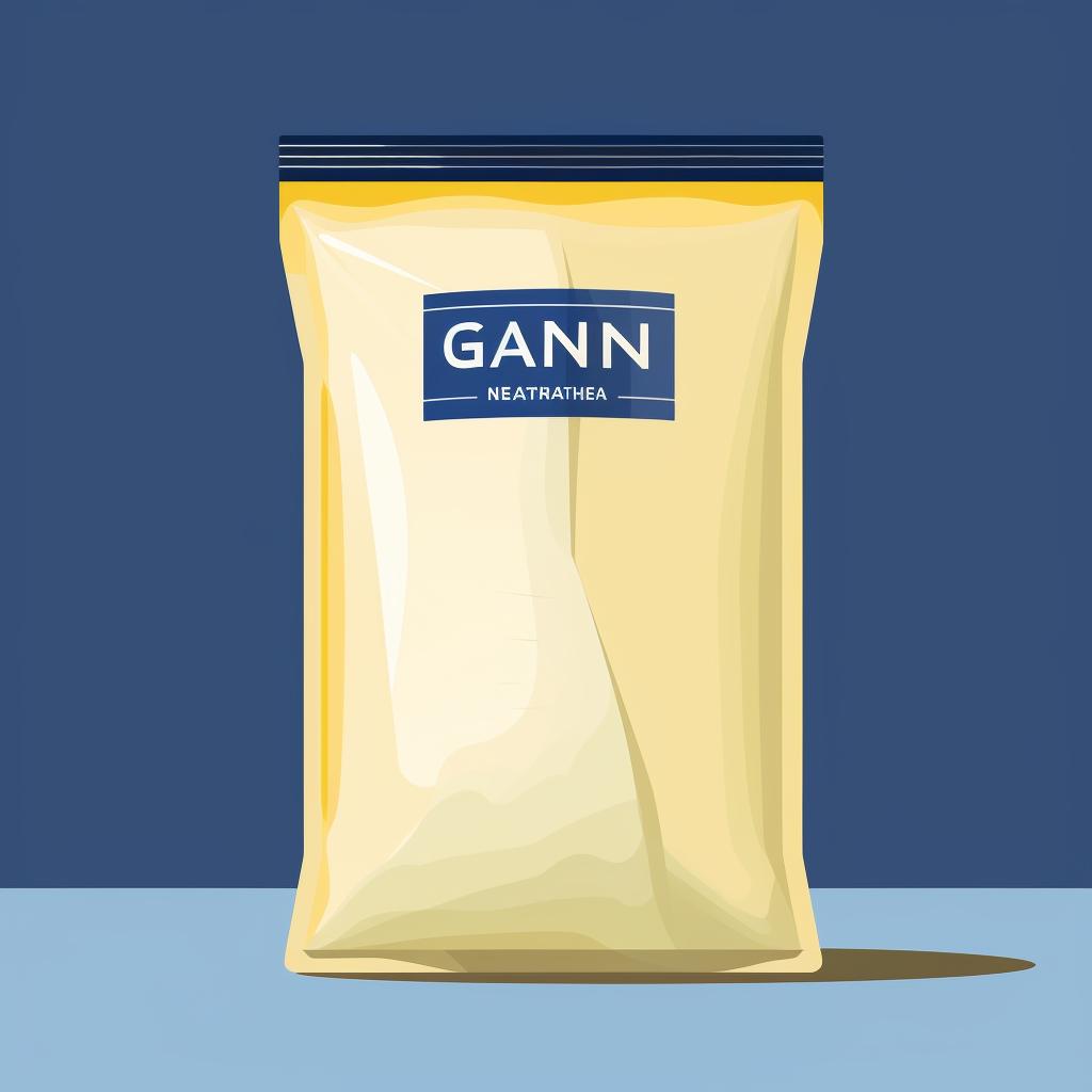 A packet of xanthan gum