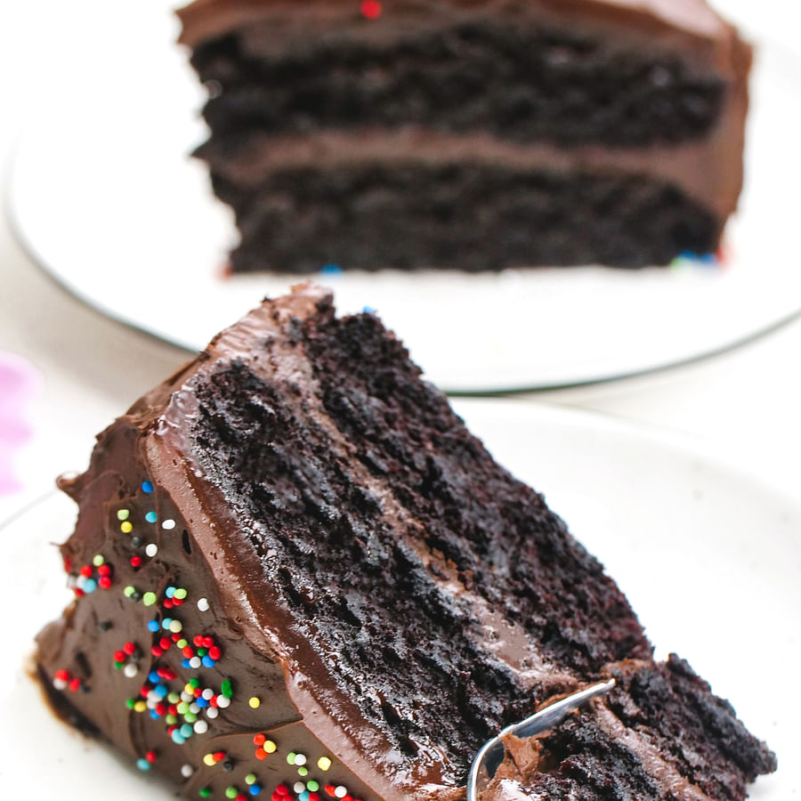 Delicious vegan gluten-free chocolate cake