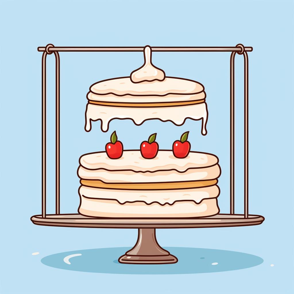 Cake cooling on a wire rack